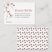 小さなラディバグおむつラッフルベビーシャワー エンクロージャーカード (正面/裏面)