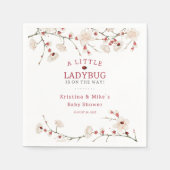 小さなラディバグの女の子のヴィンテージ スタンダードカクテルナプキン (正面)