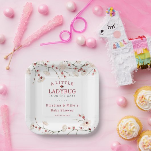 小さなラディバグの女の子のヴィンテージ ペーパープレート (パーティー)