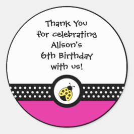 小さなラディバグの誕生日パーティーのステッカー好意 ラウンドシール