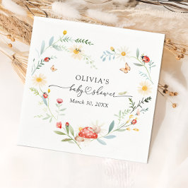 小さなラディバグガーデンベイビーシャワーペーパーナプキン スタンダードカクテルナプキン