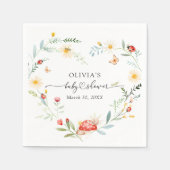 小さなラディバグガーデンベイビーシャワーペーパーナプキン スタンダードカクテルナプキン (正面)