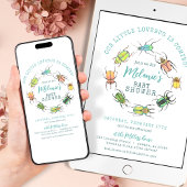 小さなラブバグの赤ちゃんシャワー 招待状