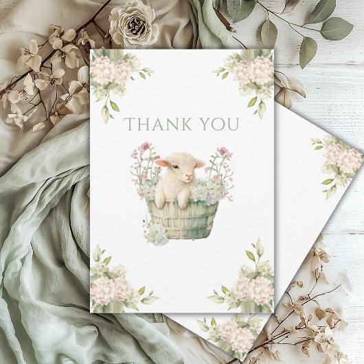 小さなラムチョップの水色 サンキューカード