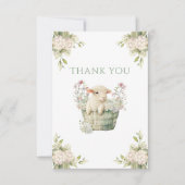 小さなラムチョップの水色 サンキューカード (正面)