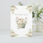 小さなラムチョップの水色 サンキューカード (スタンド正面)