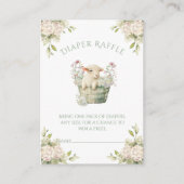 小さなラムチョップ水の色おむつラッフル エンクロージャーカード (正面)