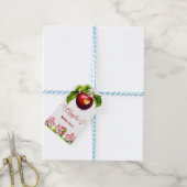 小さなリンゴがやってくる | 秋のベイビーシャワープレゼント ギフトタグ (より糸付き)