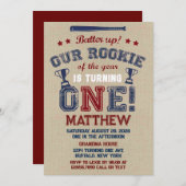 小さなルーキーをバッターで上に回す 招待状 (正面/裏面)