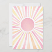 小さなレイ・オブ・サンシャイン・ガール・ベイビーシャワー 招待状 (裏面)