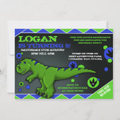 小さなレックスバースデーパーティ招待状 招待状 (正面)