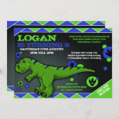 小さなレックスバースデーパーティ招待状 招待状 (正面/裏面)