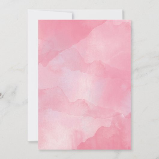 小さなレディーベビーシャワー招待状 招待状 (裏面)