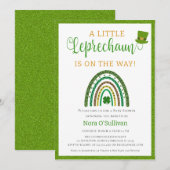 小さなレプレシャン・セント・パトリックの赤ちゃんシャワー 招待状 (正面/裏面)