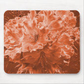 小さなレリーフ、 浮き彫り、茶色のサーモンを持つ拡大花 マウスパッド (正面)