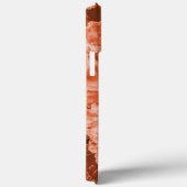 小さなレリーフ、 浮き彫り、茶色のサーモンを持つ拡大花 Case-Mate iPhoneケース (裏面 / 右)