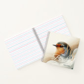 小さなロビンの野鳥観察 パーソナライズされた ノートブック (内部)