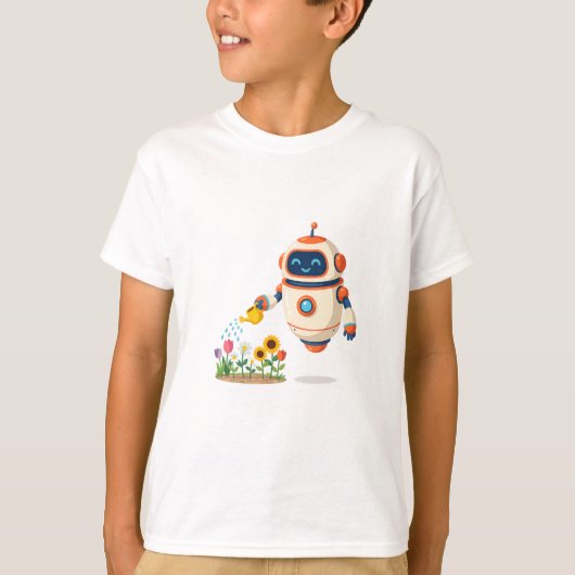 小さなロボットガーデナー Tシャツ (正面)