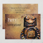 小さなロボット 招待状 (正面/裏面)