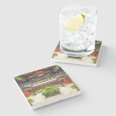 小さなワイルドグース神殿、中国 ストーンコースター (横)