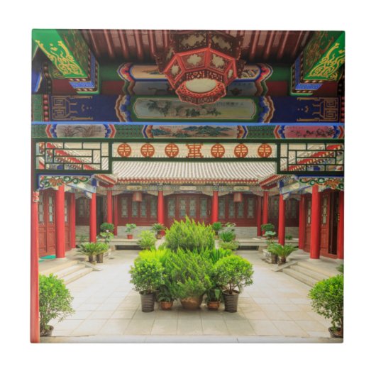 小さなワイルドグース神殿、中国 タイル (正面)