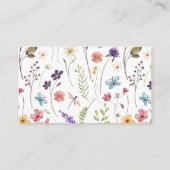 小さなワイルドフラワーおむつラッフルフローラ園 エンクロージャーカード (裏面)