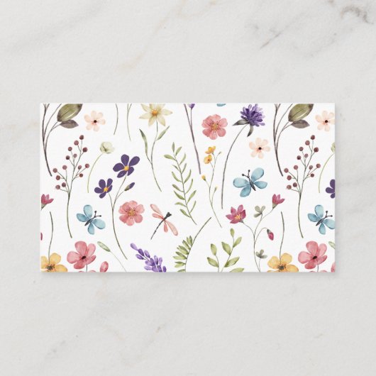 小さなワイルドフラワーおむつラッフルフローラ園 エンクロージャーカード (裏面)