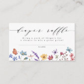 小さなワイルドフラワーおむつラッフルフローラ園 エンクロージャーカード (正面)