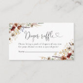 小さなワイルドフラワーおむつラッフル囲いカード エンクロージャーカード (正面)