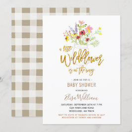 小さなワイルドフラワーがやってくる ベイビーシャワー 招待状