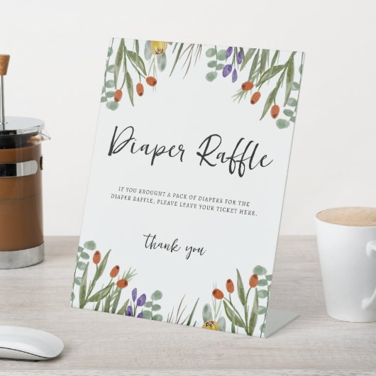 小さなワイルドフラワーが秋にやってくる おむつくじ 台座サイン (インサイチュ)