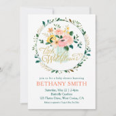 小さなワイルドフラワーのフローラベビーシャワー招待状 招待状 (正面)