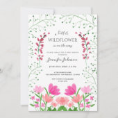 小さなワイルドフラワーのフローラベビーシャワー招待状 招待状 (正面)