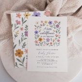 小さなワイルドフラワーのフローラベビーシャワー招待状 招待状