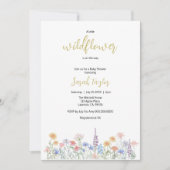 小さなワイルドフラワーのベイビーシャワー招待状 招待状 (正面)