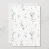 小さなワイルドフラワーの卒業お祝い 招待状 (裏面)