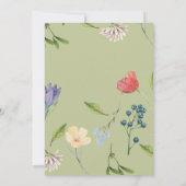 小さなワイルドフラワーの女の子のベビーシャワー招待状 招待状 (裏面)