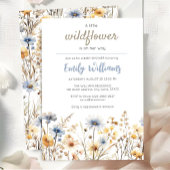 小さなワイルドフラワーの女の子のベビーシャワー招待状 招待状