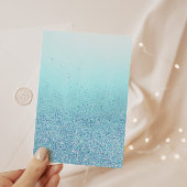 小さなワイルドフラワーの水の色のフローラベビーシャワー 招待状