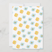 小さなワイルドフラワーの水の色の赤ちゃんシャワー 招待状 (裏面)