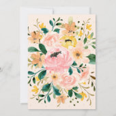 小さなワイルドフラワーの花のベビーシャワー招待状 招待状 (裏面)