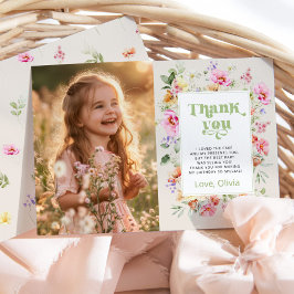 小さなワイルドフラワーの誕生日のパーティー感謝していトあなたを 招待状