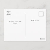 小さなワイルドフラワーアーチベイビーシャワー招待状 ポストカード (裏面)