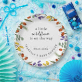 小さなワイルドフラワーオンザウェイベイビー秋シャワー ペーパープレート (パーティー)