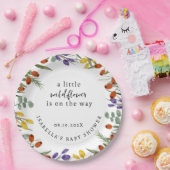 小さなワイルドフラワーオンザウェイベイビー秋シャワー ペーパープレート (パーティー)