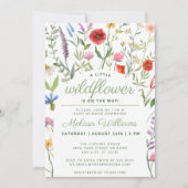 小さなワイルドフラワーニュートラルベビーシャワー招待状 招待状 (正面)