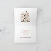 小さなワイルドフラワーピンクの女の子の赤ちゃんシャワー サンキューカード (内部)