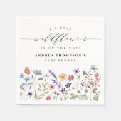 小さなワイルドフラワーフローラガーデン女の子の赤ちゃんシャワー スタンダードカクテルナプキン (正面)