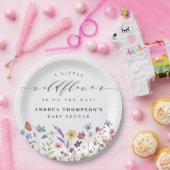 小さなワイルドフラワーフローラガーデン女の子の赤ちゃんシャワー ペーパープレート (パーティー)