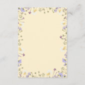小さなワイルドフラワーブックベビーの赤ちゃんシャワー エンクロージャーカード (裏面)